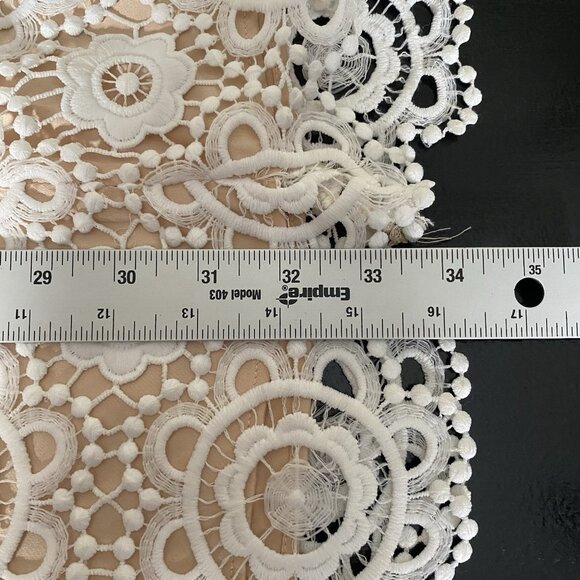 Eliza J Scalloped Floral Lace Bodycon Dress 8 Overlay Sheath Cocktail Bridal - Picture 13 of 13